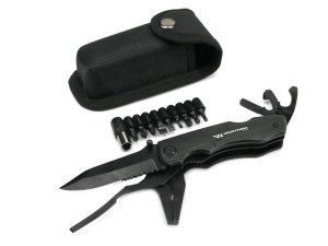 Multitool Czarny 11 narzędzi plus 9 bitów Waryński