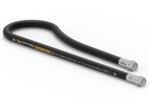 Przewód hydrauliczny gładki z uszczelnieniem - 275 bar gwint M22x1.5 prosta stożek/prosta płasko  L-500mm DN12-2SN 27.5MPa Waryński