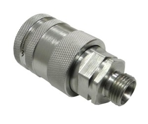 Szybkozłącze hydrauliczne gniazdo M18x1.5 gwint zewnętrzny EURO PUSH-PULL (9100818G) (ISO 7241-A) Waryński  (opakowanie 10szt)